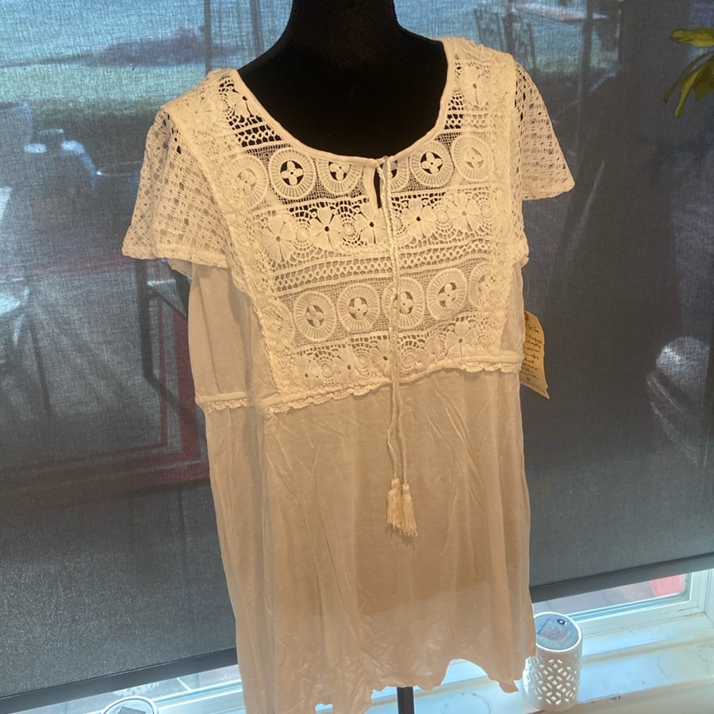 White Lacey one world dress